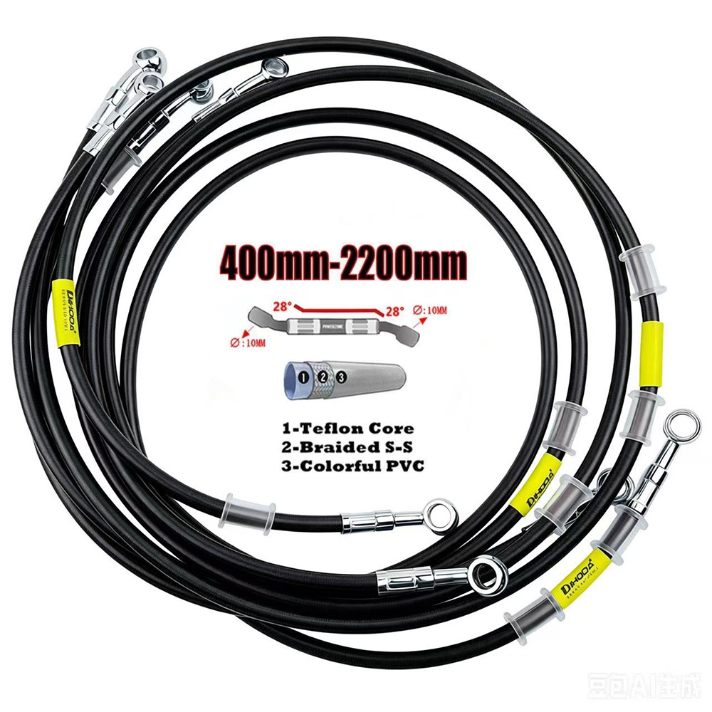 Brake Line Motorcycle - 400-2200mm Motorfiets Hydraulische Remslang Lijn Kabel