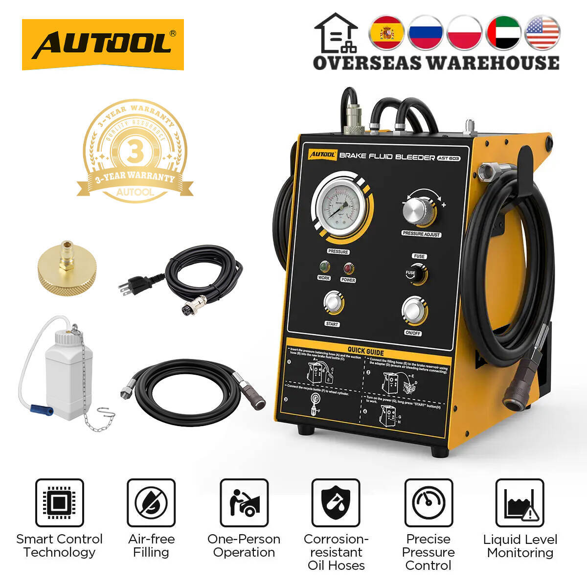 Brake Fluid - Automotive Remvloeistof Ontluchter AUTOOL AST603 Pompen