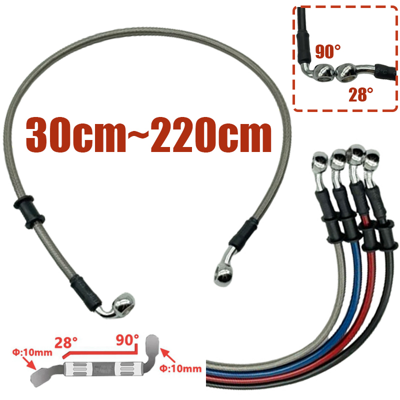 Brake Line Motorcycle - Zilver 30 cm tot 220 cm