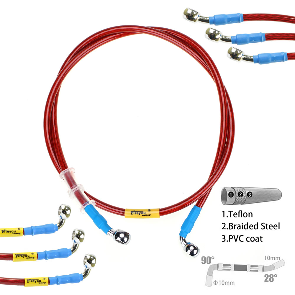 Motorcycle Brake Cable - 400 mm-2400 mm remslang hydraulische DOT-lijnkabel