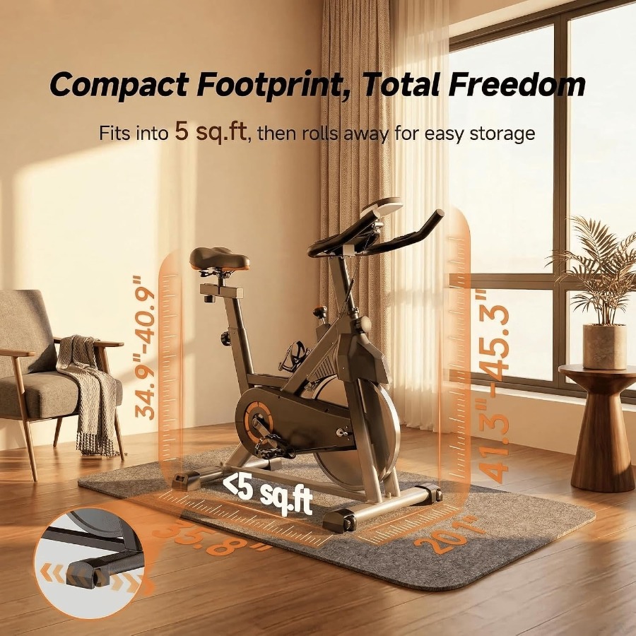 Hometrainer met stille riemaan - Brake Pads Bike recensie en prijs